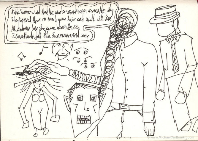 Michael Carlton Art Sketchbook Doodle - 